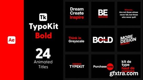 Videohive Typo Kit Bold Titles for After Effects 44479887