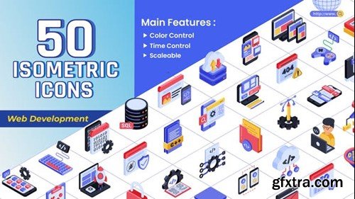 Videohive Isometric Icons - Web Development 44451028