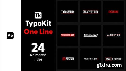 Videohive Typo Kit One Line Titles for After Effects 44488316