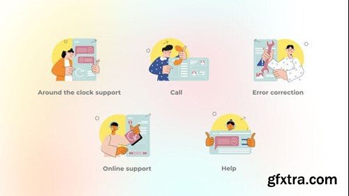 Videohive Online Support - Big Hands Flat Concepts 44462368