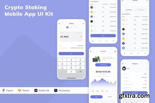 Crypto Staking Mobile App UI Kit JFJ6WP9