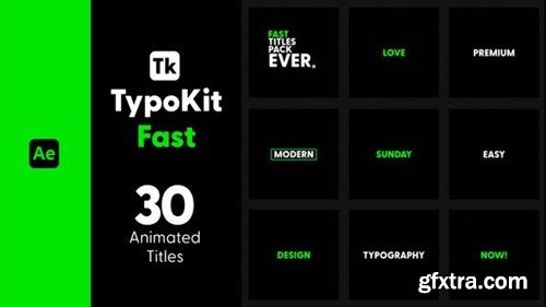 Videohive Typo Kit Fast Titles for After Effects 44506562