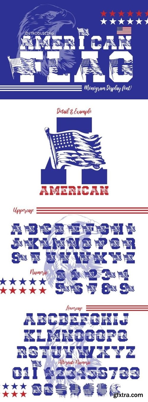 American Flag Font