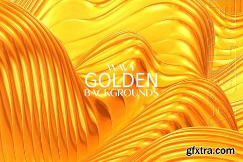 Wavy Golden Backgrounds 