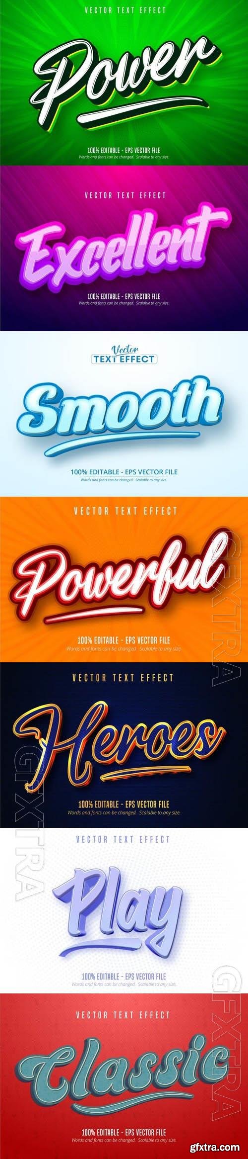 Vector 3d text editable, text effect font vol 119  