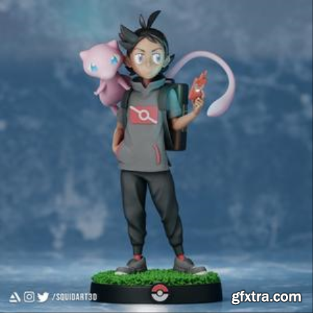 Pokemon – Goh and Mew – 3D Print Model