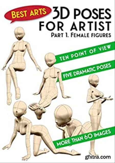 3D poses for artist. Female figures