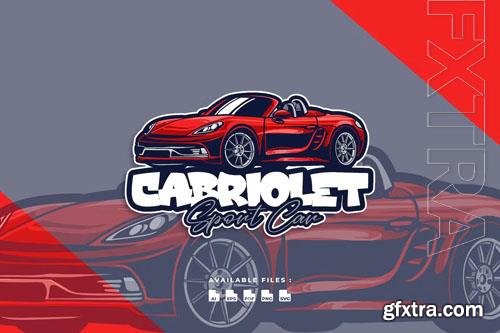 Cabriolet Car Automotive Transportation Logo vol 2