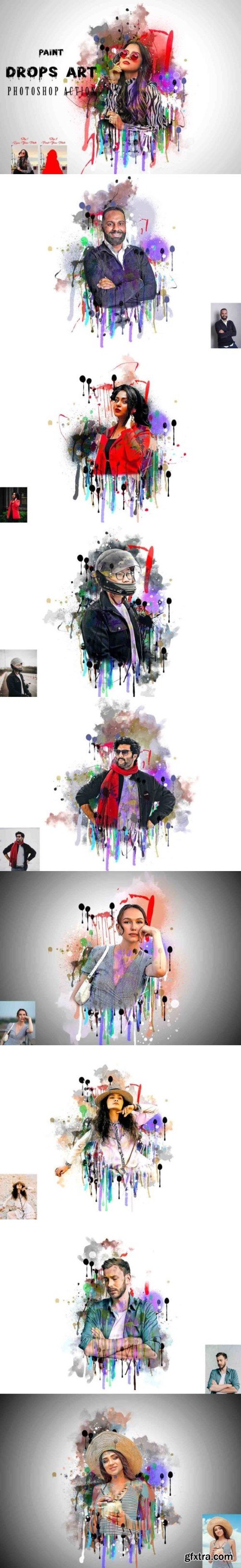 Paint Drops Art Photoshop Action