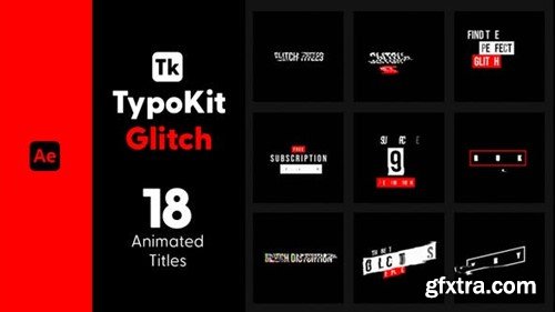 Videohive Typo Kit Glitch Titles for After Effects 44522254