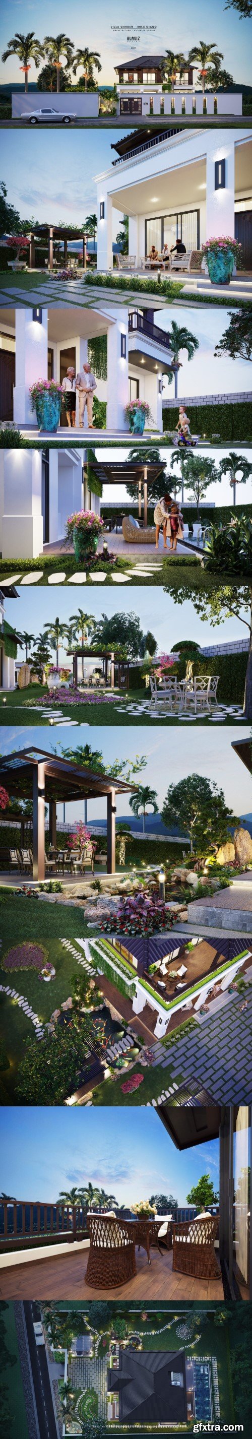 3D Garden Villas Exterior