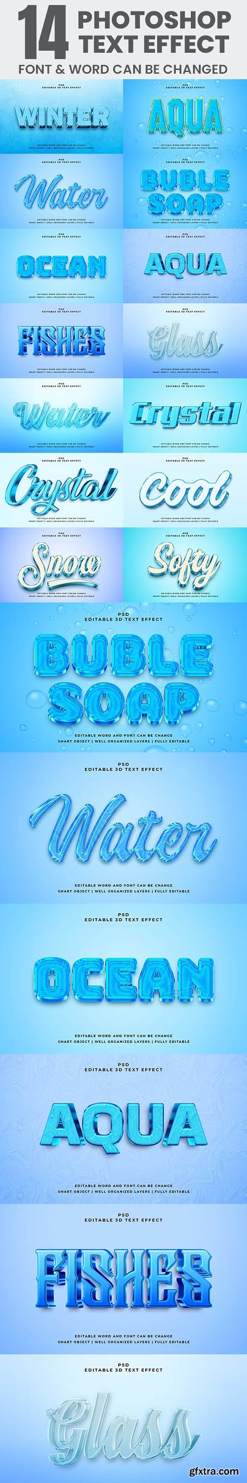 GraphicRiver - 14 3D Editable Text Effect Style for Photoshop Pack 44397104