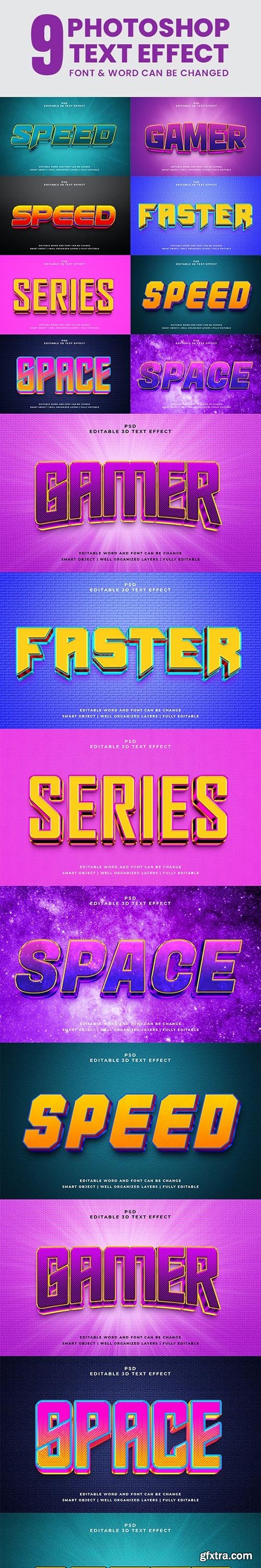 GraphicRiver - 9 3D Editable Text Effect Style for Photoshop Pack 44351799