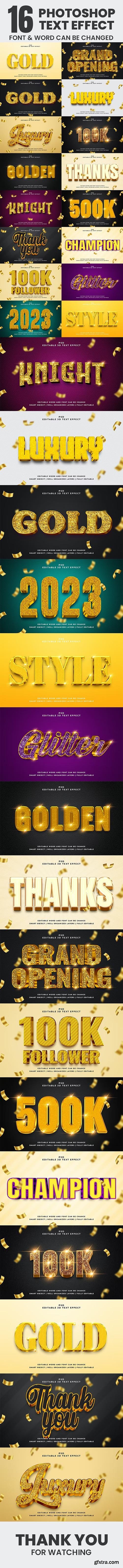 GraphicRiver - 16 3D Editable Text Effect Style for Photoshop Pack 44353112