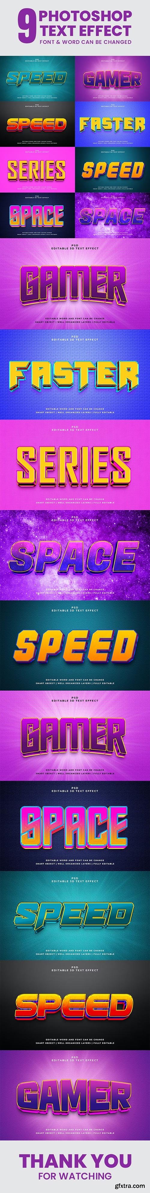 GraphicRiver - 9 3D Editable Text Effect Style for Photoshop Pack 44351799