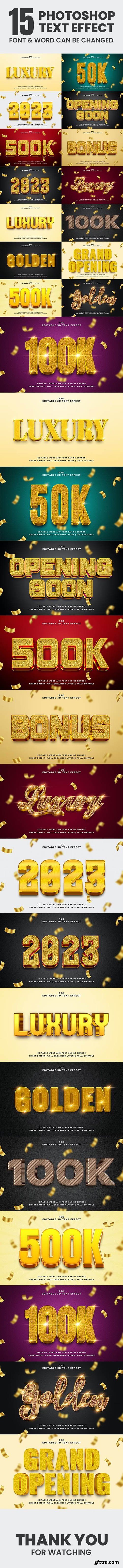 GraphicRiver - 15 Photoshop Editable 3d Text Effect Style Pack 44353805