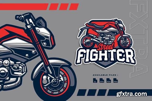 Street Fighter Motorcycle Automotive logo