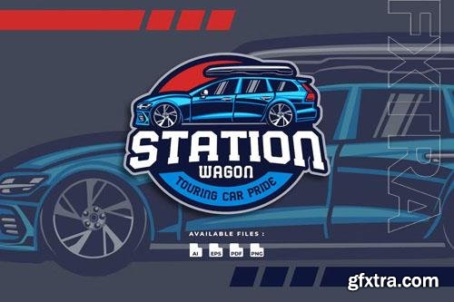 Station Wagon Car Automotive Transportation Logo