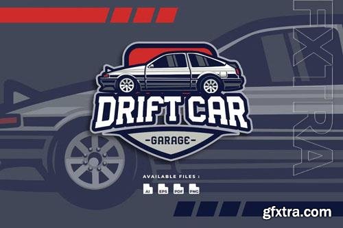 Drifting Car Automotive Transportation Logo