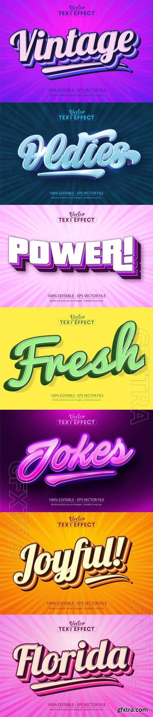 Vector 3d text editable, text effect font vol 132