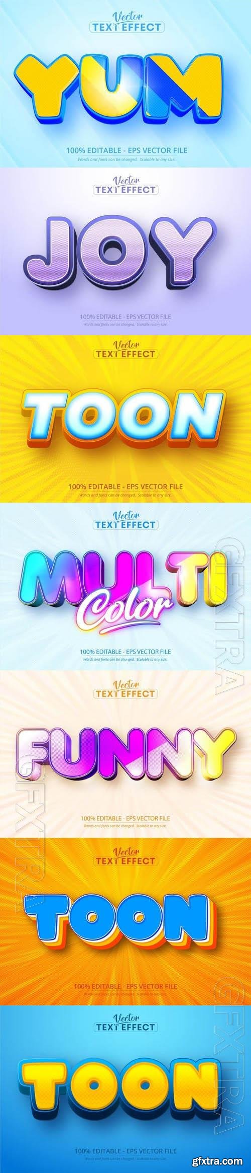 Vector 3d text editable, text effect font vol 130