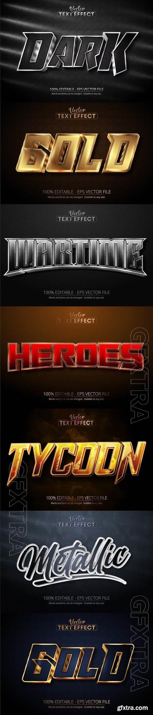 Vector 3d text editable, text effect font vol 129