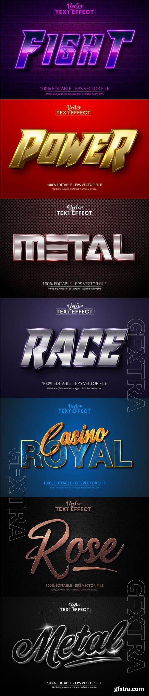 Vector 3d text editable, text effect font vol 124