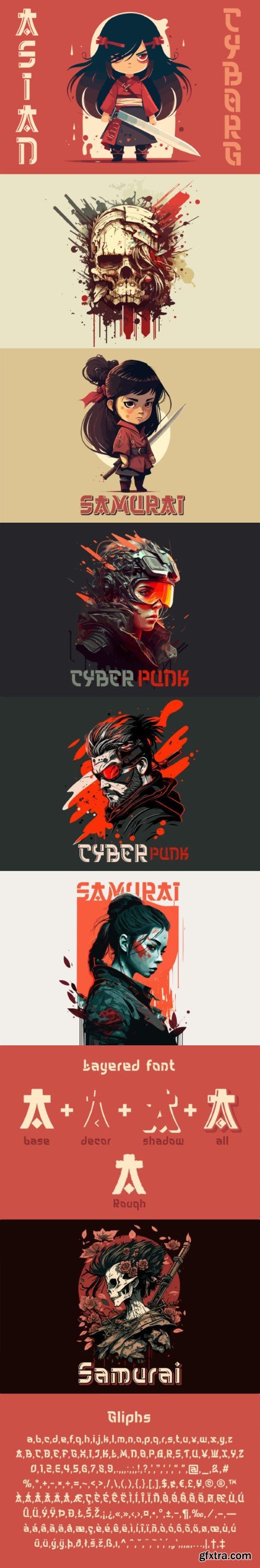 Asian Cyborg Font