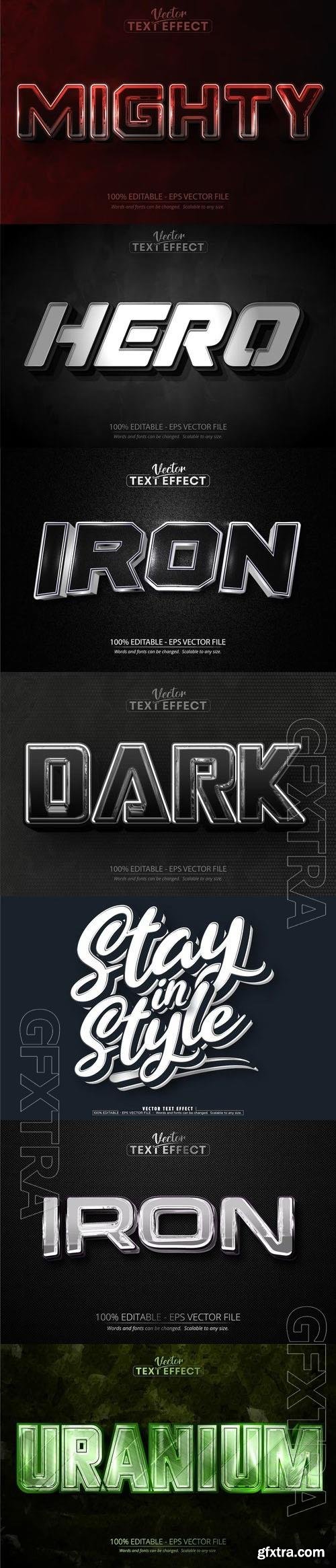 Vector 3d text editable, text effect font vol 141 