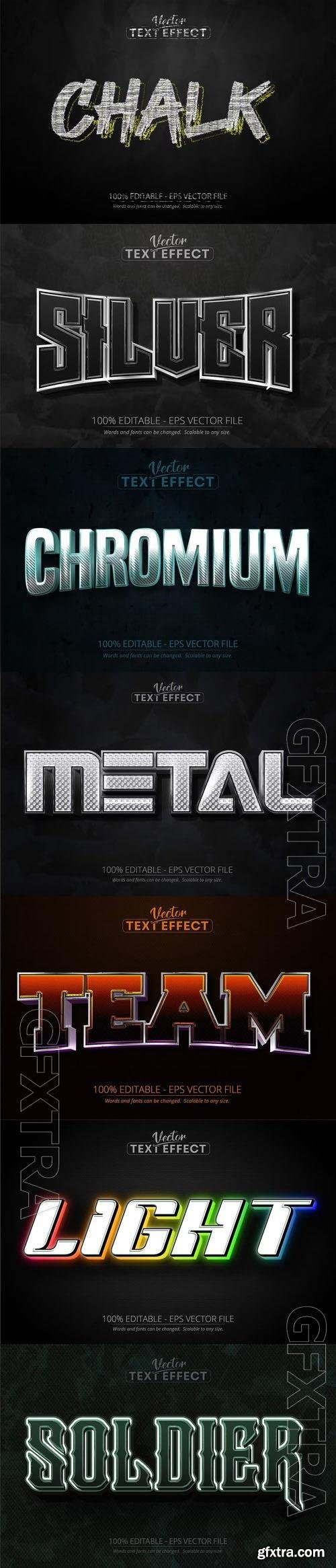 Vector 3d text editable, text effect font vol 133 