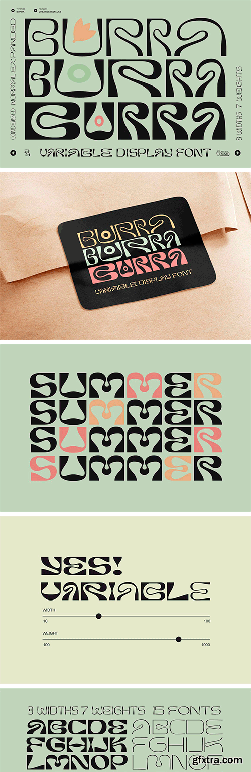 Burra - Psychedelic font