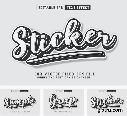 Sticker Editable Text Effect