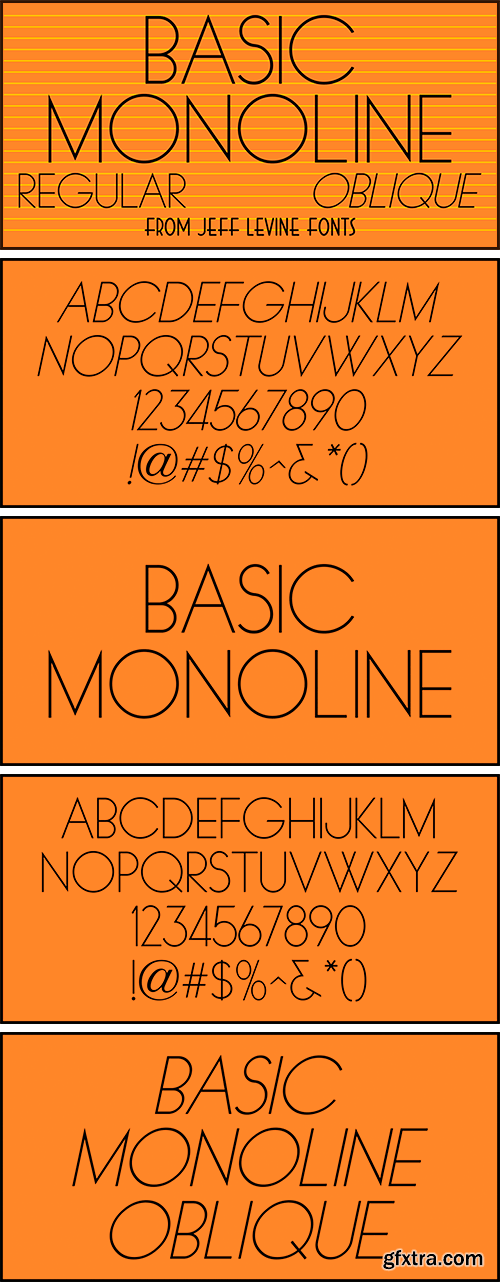 Basic Monoline JNL Font Family