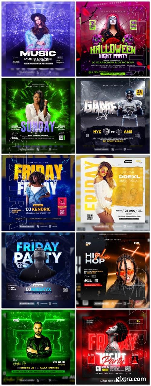 Flyer social media post, psd banner set vol 220