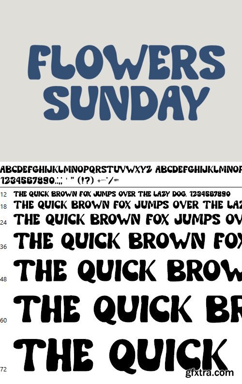 Flowers Sunday - Retro Display Font