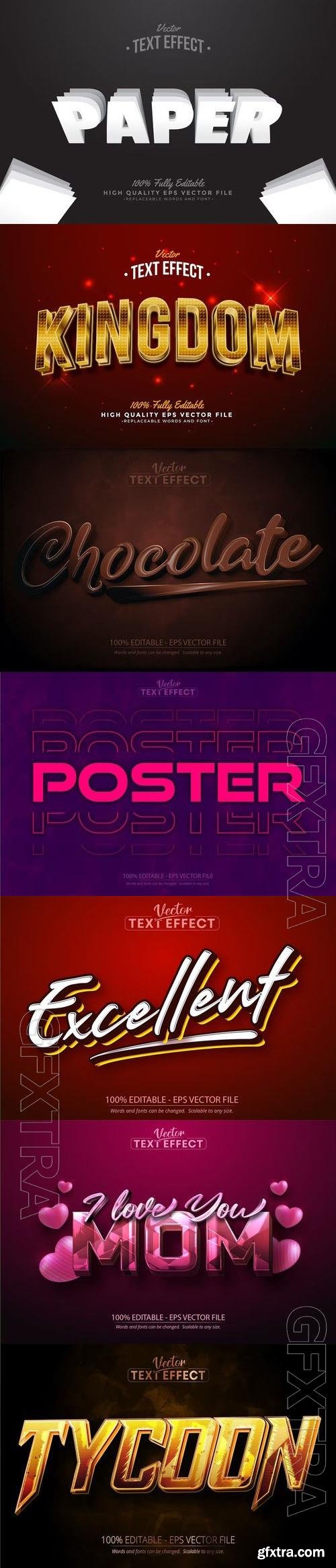 Vector 3d text editable, text effect font vol 149