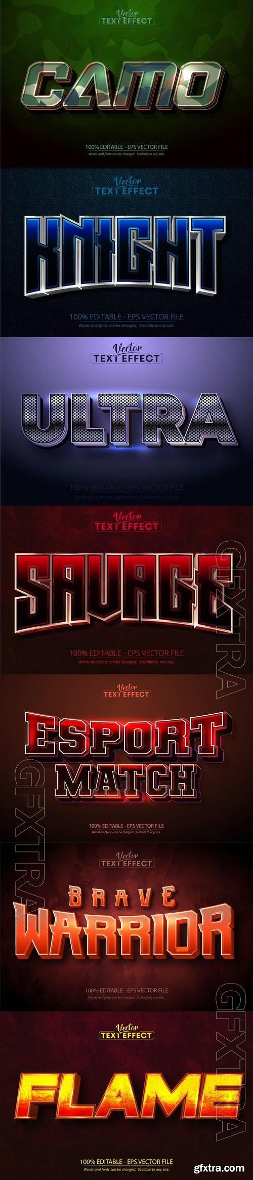 Vector 3d text editable, text effect font vol 147