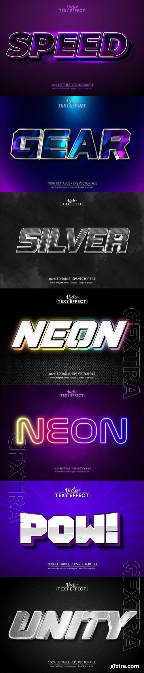 Vector 3d text editable, text effect font vol 146