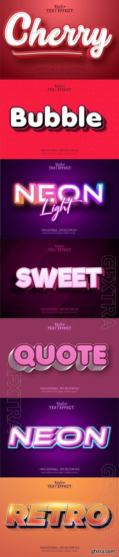 Vector 3d text editable, text effect font vol 145