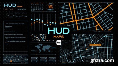 Videohive HUD Maps for After Effects 44657484