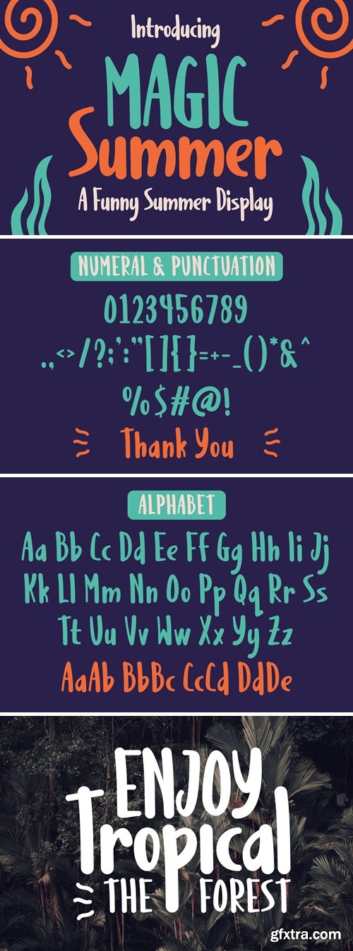 MAGIC Summer - A Funny Summer Display Font