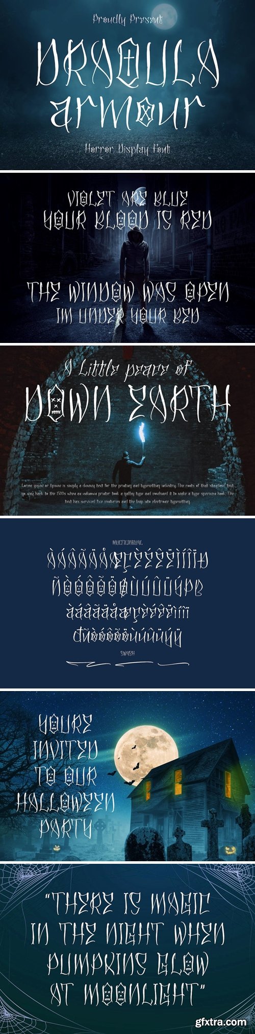 Draqula Armour Horror Display Font