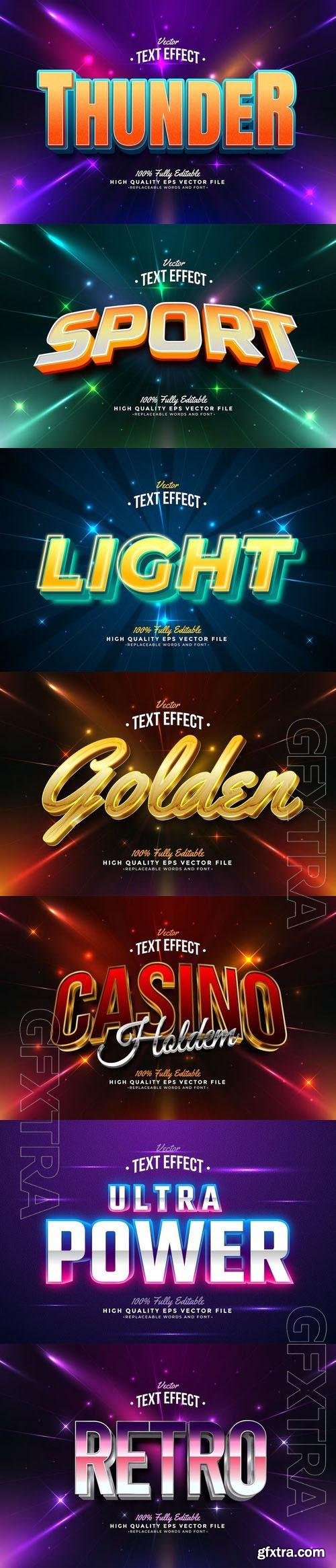 Vector 3d text editable, text effect font vol 156