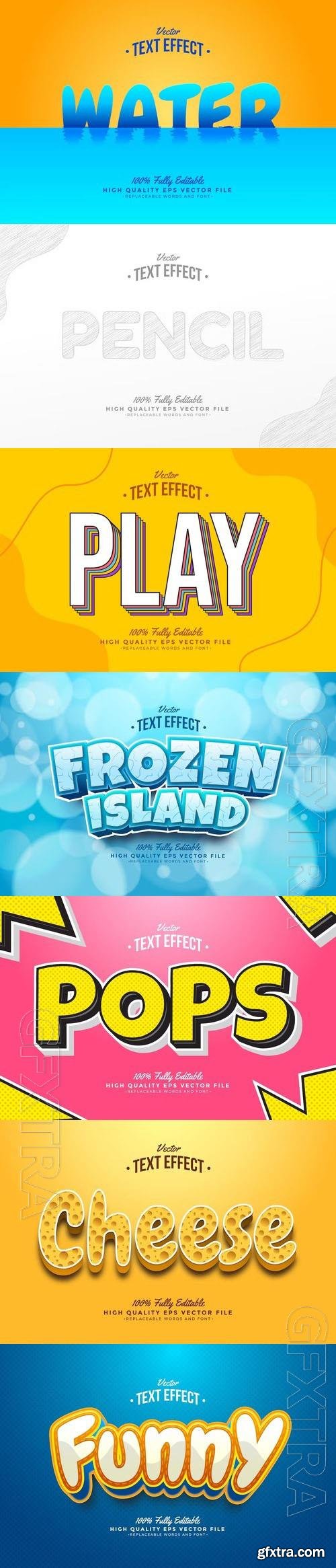 Vector 3d text editable, text effect font vol 153