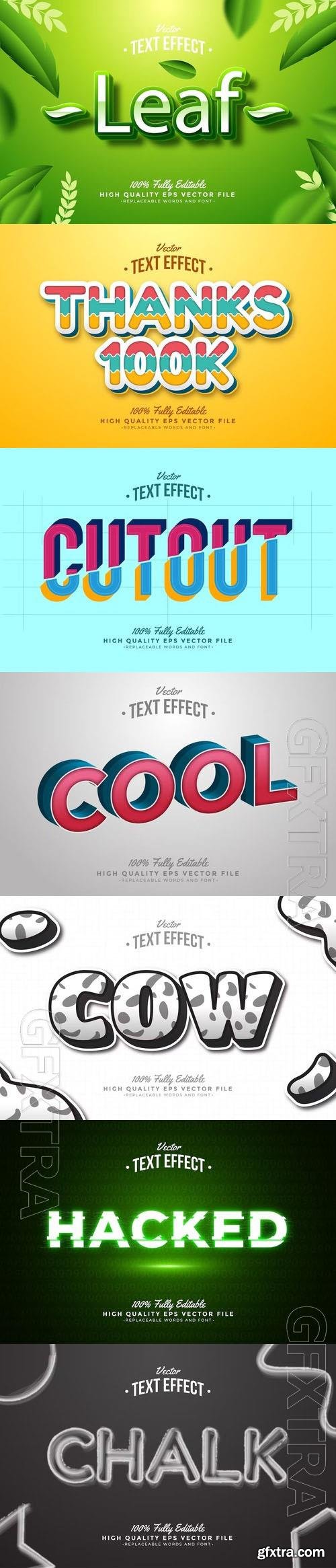 Vector 3d text editable, text effect font vol 151