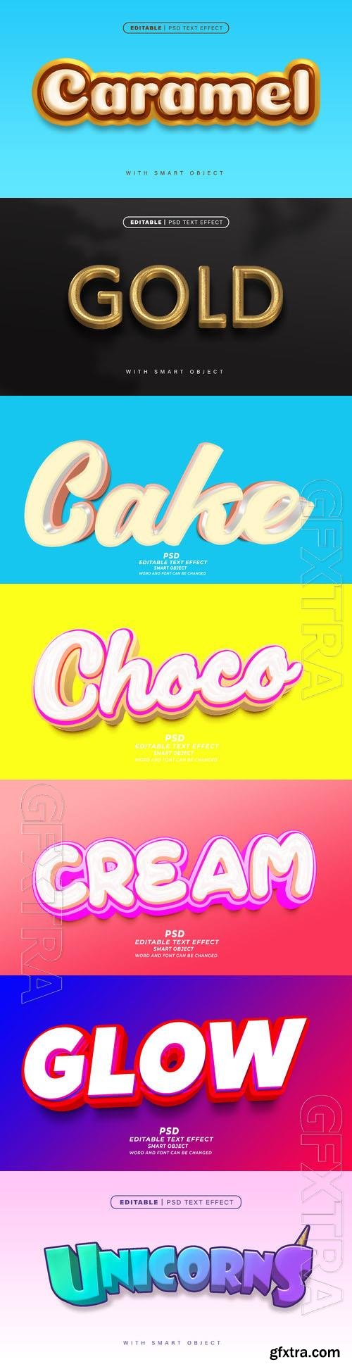 Psd style text effect editable set vol 406