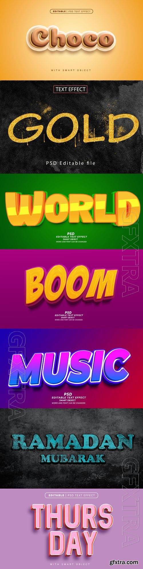 Psd style text effect editable set vol 405