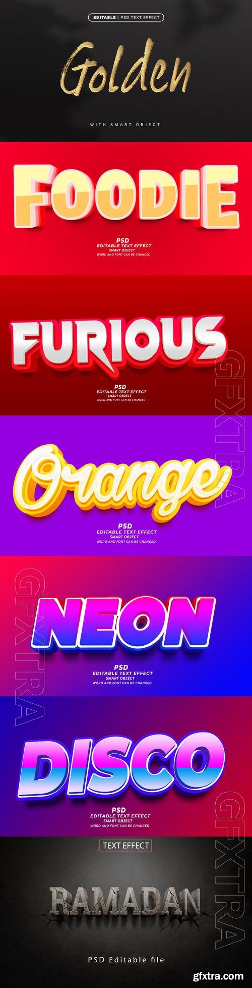 Psd style text effect editable set vol 404