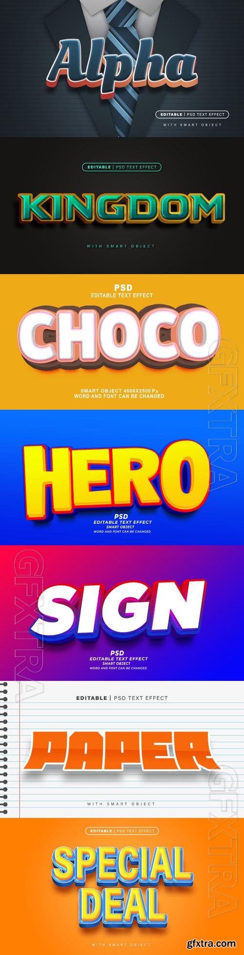 Psd style text effect editable set vol 402