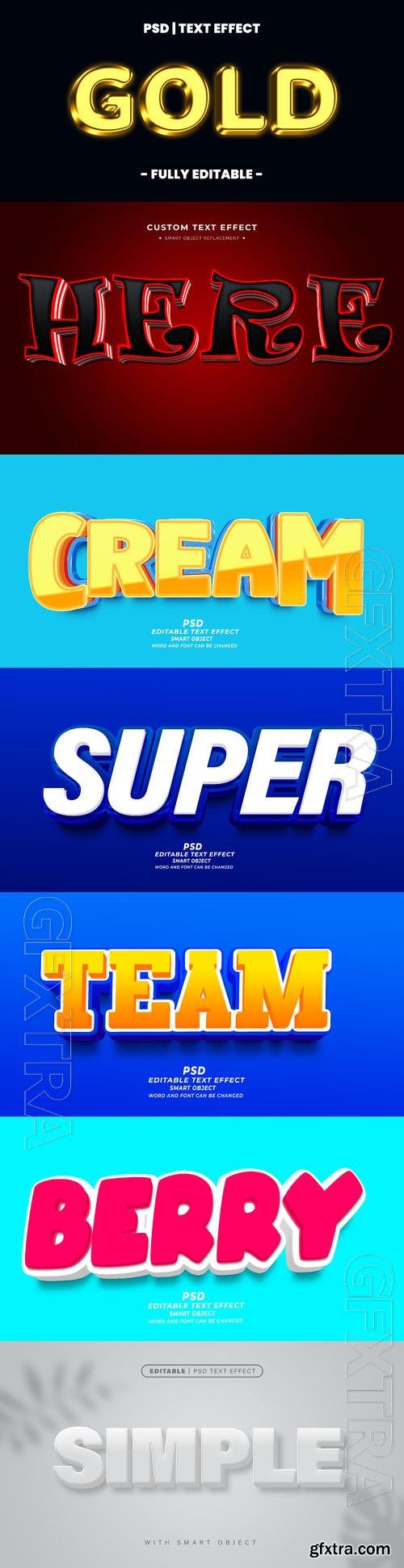 Psd style text effect editable set vol 403